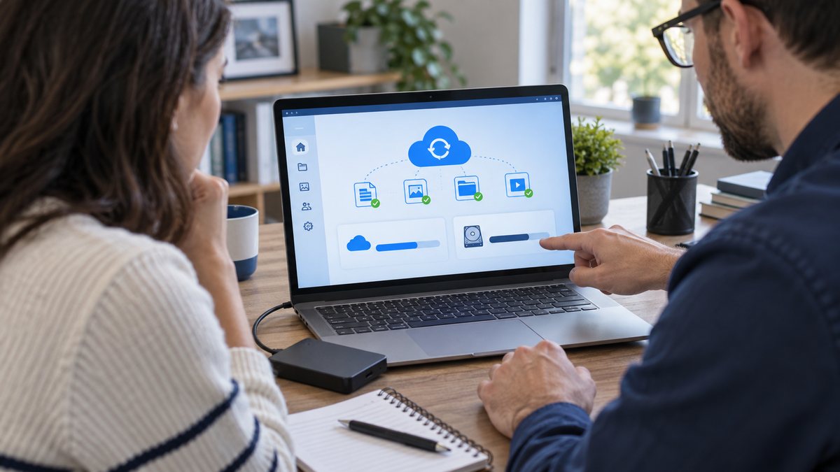 Contrôle de la synchronisation cloud et de l’espace local sur un ordinateur portable