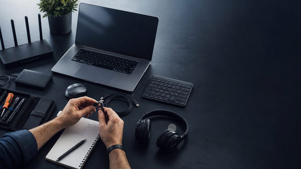 Utilisateur préparant son ordinateur pour une assistance à distance