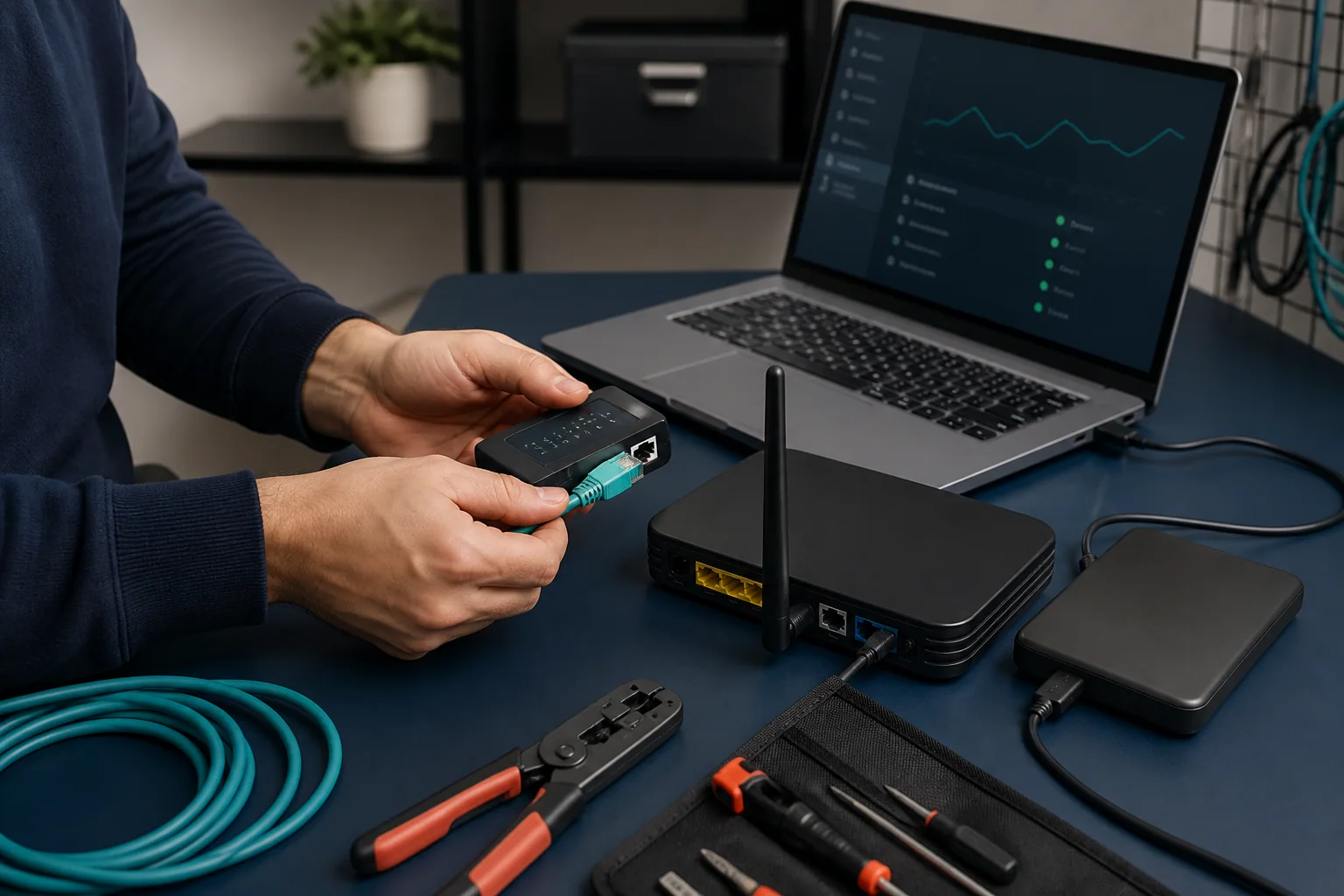 Diagnostic d’un ordinateur, d’un routeur et de supports de sauvegarde